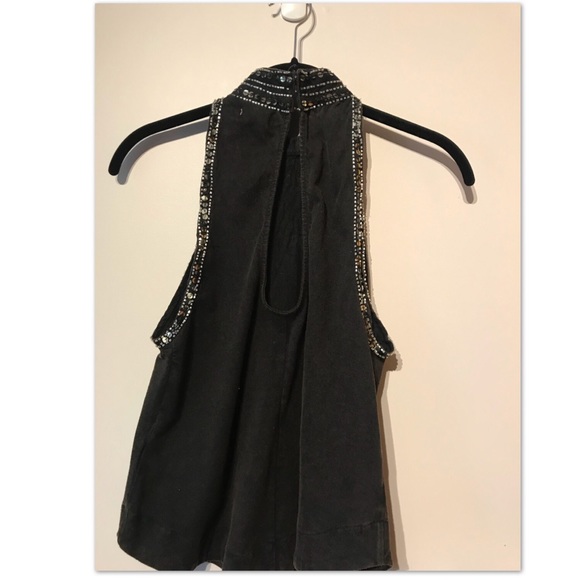 Black, beaded, sequin Urban Outfitters tank - Picture 3 of 5